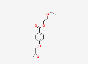 Two-dimensional chemical structure of 2-isopropoxyethyl 4-(oxiran-2-ylmethoxy)benzoate, CAS 1346603-05-1