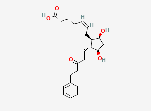 Two-dimensional chemical structure of 15-Keto Latanoprost Acid, CAS 369585-22-8