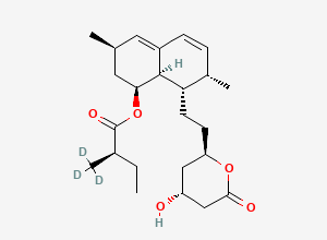 Two-dimensional chemical structure of Epi Lovastatin-D3, CAS 1330264-51-1