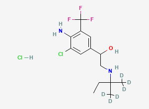 Two-dimensional chemical structure of Mapenterol-D6 (HCl Salt), CAS 1246816-02-3