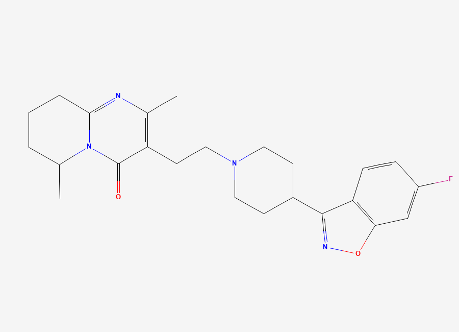 Two-dimensional chemical structure of Risperidone EP Impurity E / Risperidone BP Impurity E / 6-Methyl Risperidone / 2,6-Dimethyl Risperidone, CAS 1346602-28-5
