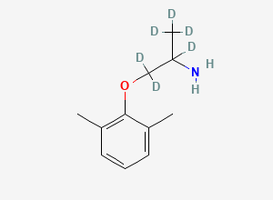 Two-dimensional chemical structure of Mexiletine-D6, CAS 1330267-50-9