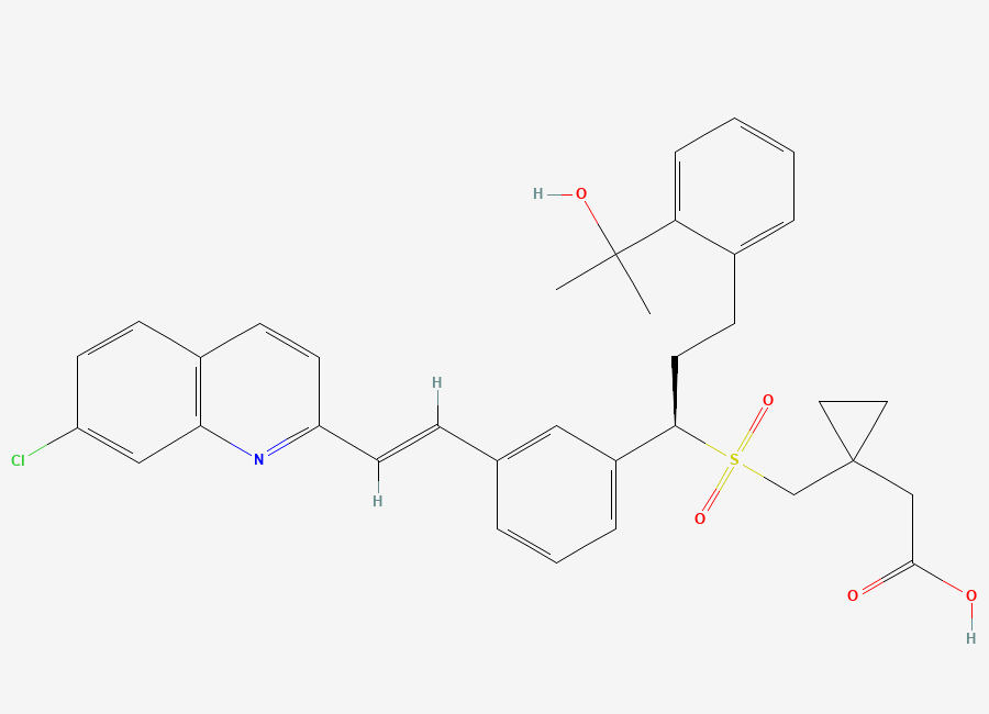 Two-dimensional chemical structure of Montelukast Sulfone Impurity, CAS 1266620-74-9