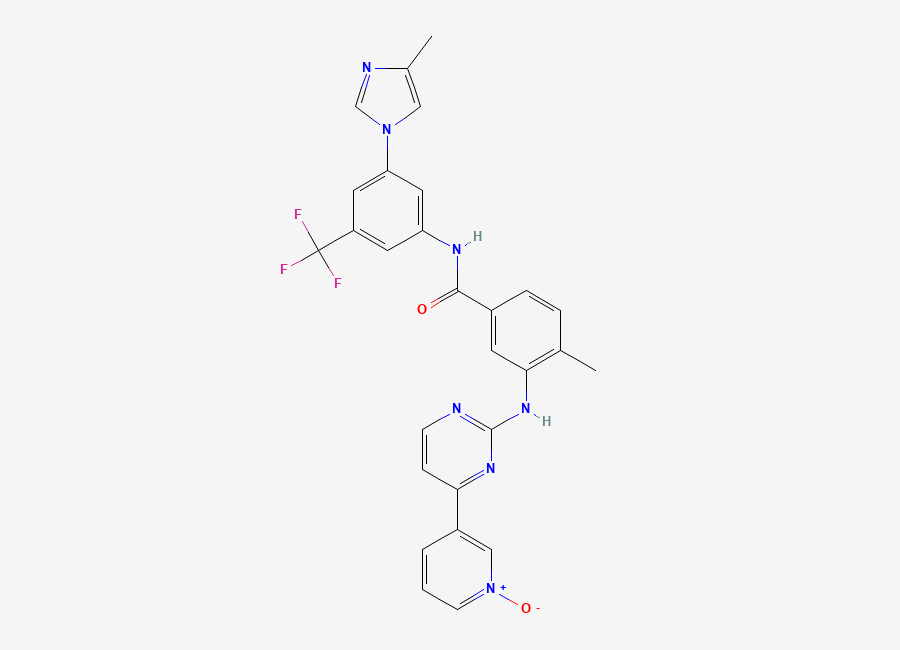 Two-dimensional chemical structure of Nilotinib N-Oxide, CAS 1246817-85-5