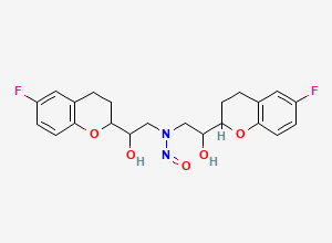 Two-dimensional chemical structure of N-Nitroso Nebivolol, CAS 1391051-68-5