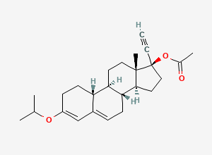 Two-dimensional chemical structure of Norethisterone Acetate EP Impurity H / Norethindrone Acetate 3-Isopropylenol Ether, CAS 2417092-17-0