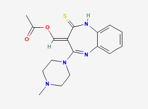 Two-dimensional chemical structure of Olanzapine Acetyl Open Ring Analog, CAS 1320360-87-9