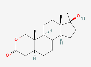 Two-dimensional chemical structure of Oxandrolone Related Compound A CIII, CAS 1391052-43-9