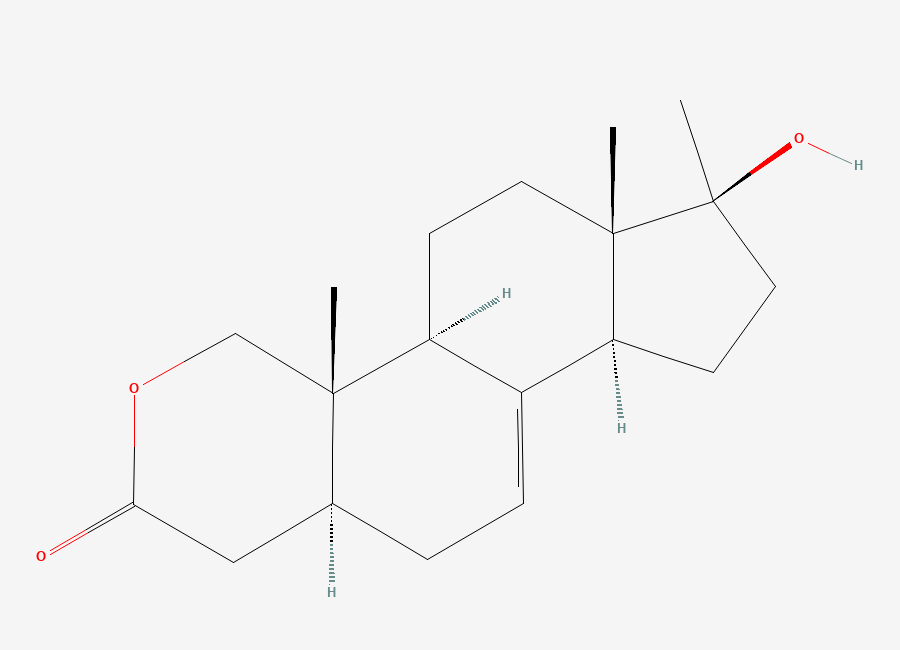 Two-dimensional chemical structure of Oxandrolone Related Compound A CIII, CAS 1391052-43-9
