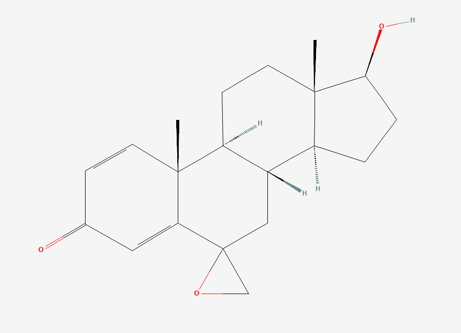 Two-dimensional chemical structure of 17-Beta-Hydroxy Exemestane Epoxide, CAS 1331732-05-8