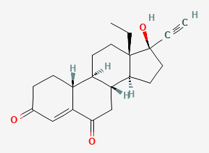 Two-dimensional chemical structure of Levonorgestrel EP Impurity J / 6-oxolevonorgestrel, CAS 1175109-63-3