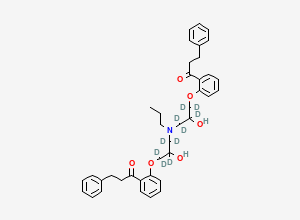 Two-dimensional chemical structure of Propafenone Dimer Impurity-d10