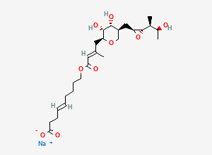 Two-dimensional chemical structure of Mupirocin EP Impurity C/ Pseudomonic Acid D (Sodium Salt), CAS 85178-60-5