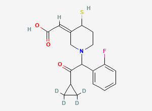 Two-dimensional chemical structure of Prasugrel-D4 Metabolite (Mixture of Diastereomers), CAS 1217222-86-0