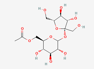 Two-dimensional chemical structure of Sucrose 6'-Acetate, CAS 936001-72-8