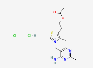 Two-dimensional chemical structure of Thiamine EP Impurity G /Acetyl Thiamine / Thiamine Acetate ( Chloride HCl ), CAS 1037-29-2