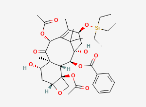 Two-dimensional chemical structure of 13-O-(Triethylsilyl) Baccatin III, CAS 208406-86-4