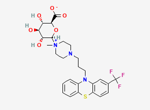 Two-dimensional chemical structure of Trifluoperazine N-Glucuronide, CAS 165602-90-4