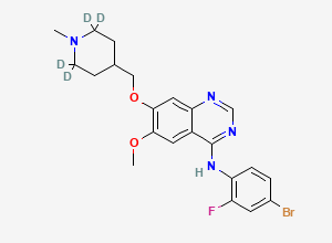 Two-dimensional chemical structure of Vandetanib-D4, CAS 1215100-18-7
