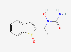 Two-dimensional chemical structure of Zileuton Sulfoxide, CAS 1147524-83-1