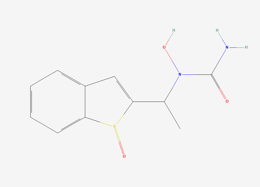 Two-dimensional chemical structure of Zileuton Sulfoxide, CAS 1147524-83-1