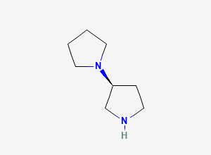 Two-dimensional chemical structure of (3S)-3-(Pyrrolidin-1-YL)pyrrolidine