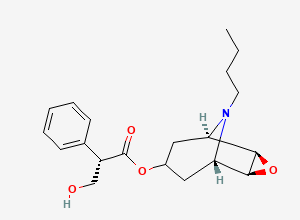 Two-dimensional chemical structure of (S)-Desmethyl Buscopan