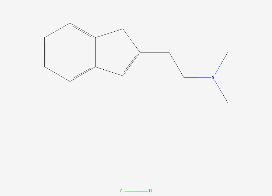 Two-dimensional chemical structure of N,N-Dimethyl-1H-indene-2-ethanamine Hydrochloride
