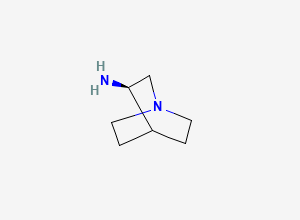Two-dimensional chemical structure of (3R)-1-Azabicyclo(2.2.2)octan-3-amine