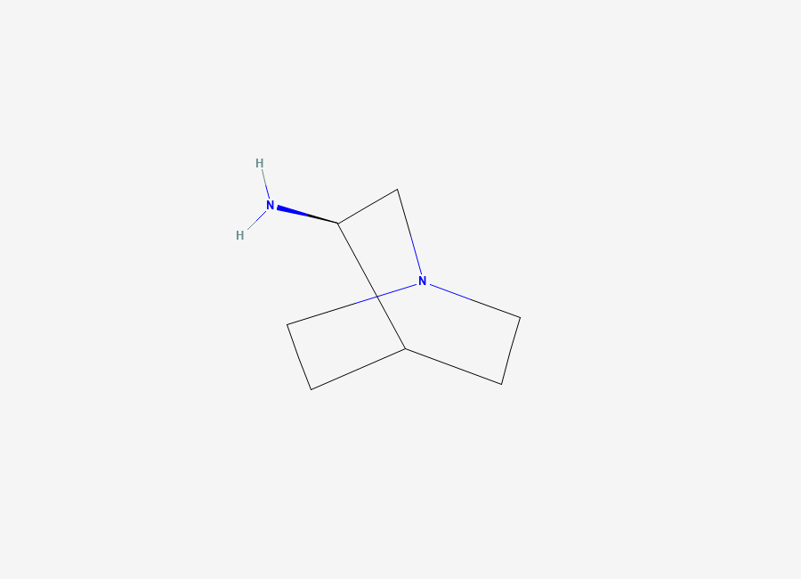 Two-dimensional chemical structure of (3R)-1-Azabicyclo(2.2.2)octan-3-amine