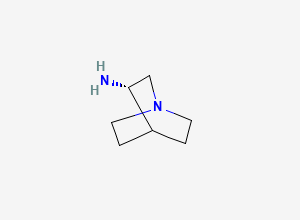 Two-dimensional chemical structure of (S)-quinuclidin-3-amine