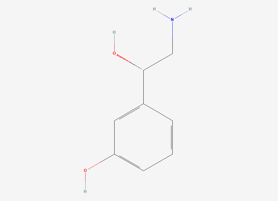 Two-dimensional chemical structure of Norfenefrine, (S)-