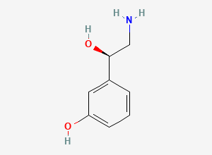 Two-dimensional chemical structure of Phenylephrine EP Impurity A/ Norphenylephrine (Free Base), CAS 5596-07-6