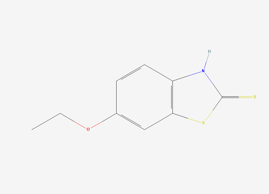 Two-dimensional chemical structure of 6-Ethoxy-2-mercaptobenzothiazole