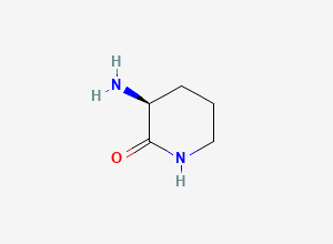 Two-dimensional chemical structure of (3S)-3-aminopiperidin-2-one