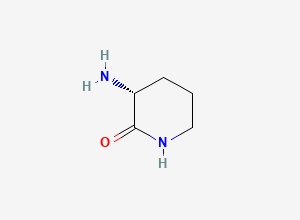 Two-dimensional chemical structure of (R)-3-Aminopiperidine-2-one