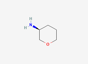 Two-dimensional chemical structure of (S)-tetrahydro-2H-pyran-3-amine