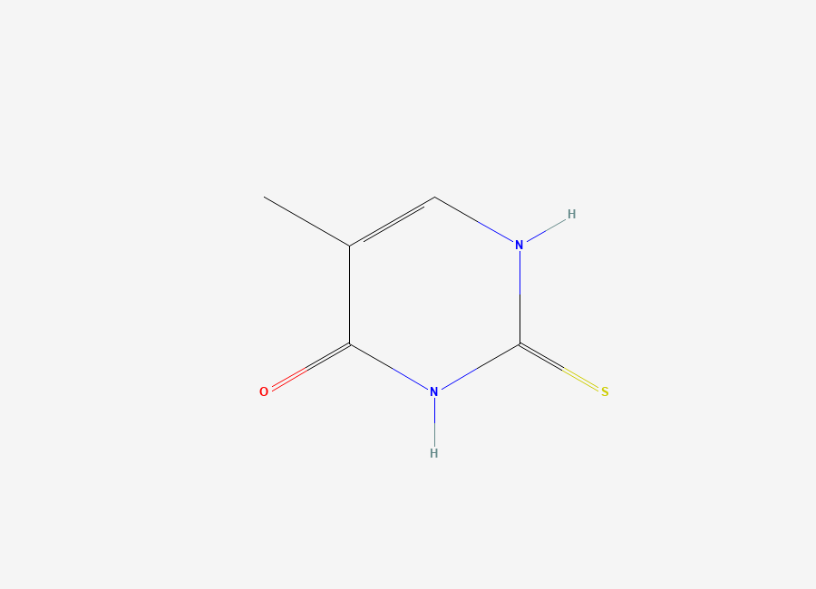 Two-dimensional chemical structure of 2-Thiothymine