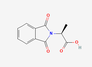 Two-dimensional chemical structure of N-phthalyl-L-alanine, CAS 4192-28-3