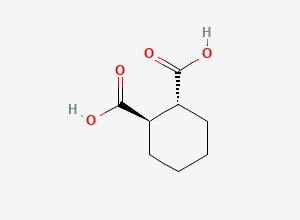Two-dimensional chemical structure of (1R,2R)-(-)-1,2-Cyclohexanedicarboxylic acid, CAS 46022-05-3