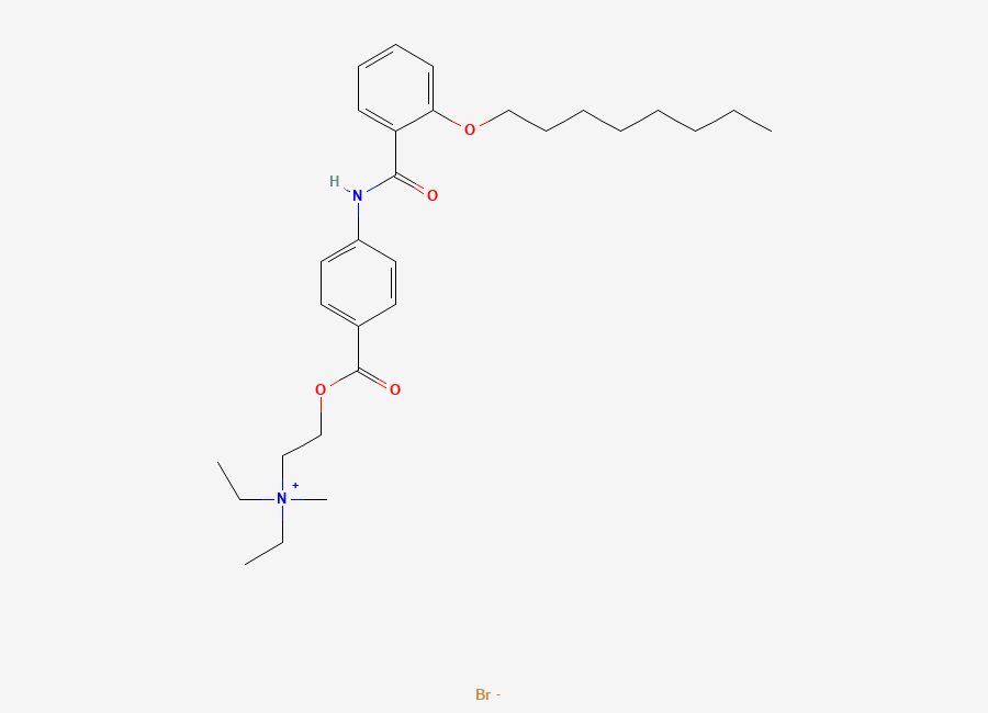 Two-dimensional chemical structure of Otilonium Bromide / Octylonium Bromide, CAS 26095-59-0