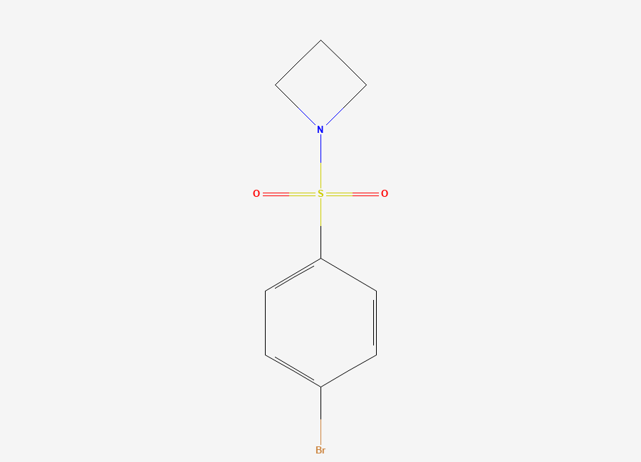Two-dimensional chemical structure of 1-((4-Bromophenyl)sulfonyl)azetidine