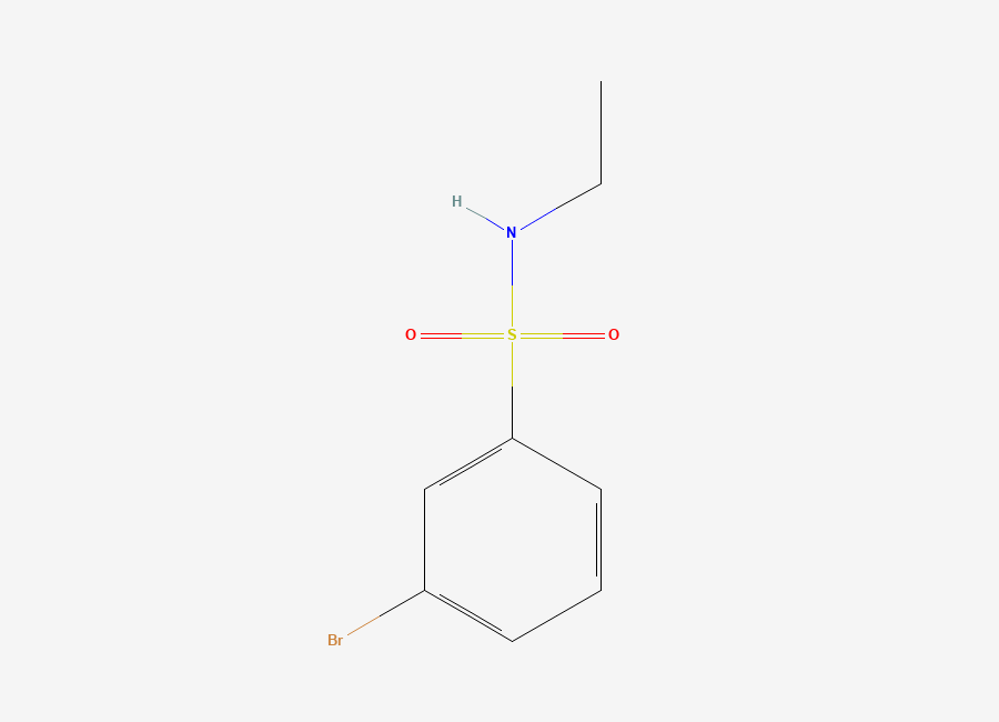 Two-dimensional chemical structure of 3-bromo-N-ethylbenzenesulfonamide