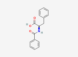 Two-dimensional chemical structure of N-benzoyl-D-phenylalanine