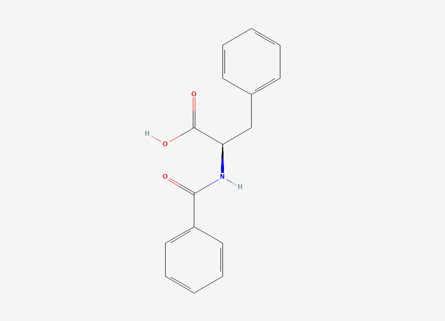 Two-dimensional chemical structure of N-benzoyl-D-phenylalanine