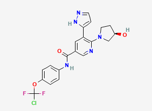 Two-dimensional chemical structure of Asciminib, CAS 1492952-76-7