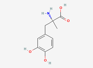 Two-dimensional chemical structure of Methyldopa, D-
