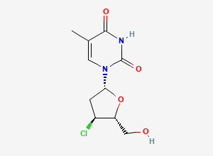 Two-dimensional chemical structure of Zidovudine EP Impurity B / Zidovudine Related Compound B / 3′-Chloro-3′-deoxythymidine, CAS 25526-94-7