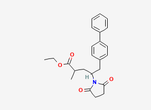 Two-dimensional chemical structure of 2,5-Dioxopyrrolidine Sacubitril / Sacubitril Succinimide, CAS 1038924-97-8