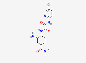 Two-dimensional chemical structure of C16H22ClN5O3